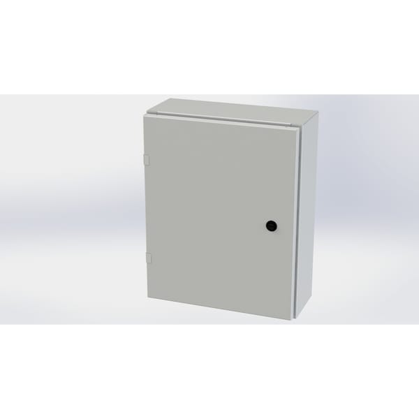 1/4 Turn Latch Electrical Enclosures, 20 in H, 6 in D, 16 in W, NEMA 3R, 4, 12, 13, Carbon Steel